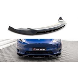 Maxton Lame Du Pare-Chocs Avant V.2 Tesla Model Y Gloss Black, TE-MODELY-1-FD2G+FD2RG Tuning.fr