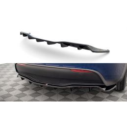 Maxton Central Arriere Splitter (avec une barre verticale) Tesla Model Y Gloss Black, TE-MODELY-1-RD1G+RD2G Tuning.fr