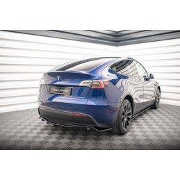 Maxton Central Arriere Splitter (avec une barre verticale) Tesla Model Y Gloss Black, TE-MODELY-1-RD1G+RD2G Tuning.fr