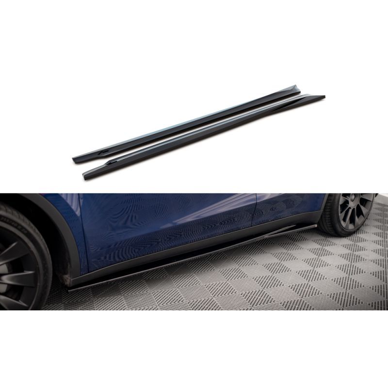 Maxton Rajouts Des Bas De Caisse V.1 Tesla Model Y Gloss Black, TE-MODELY-1-SD1G Tuning.fr