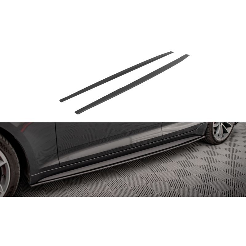 Maxton Street Pro Rajouts Des Bas De Caisse Audi A5 S-Line / S5 Sportback F5 Black, AUS52SBCNC-SD1B Tuning.fr