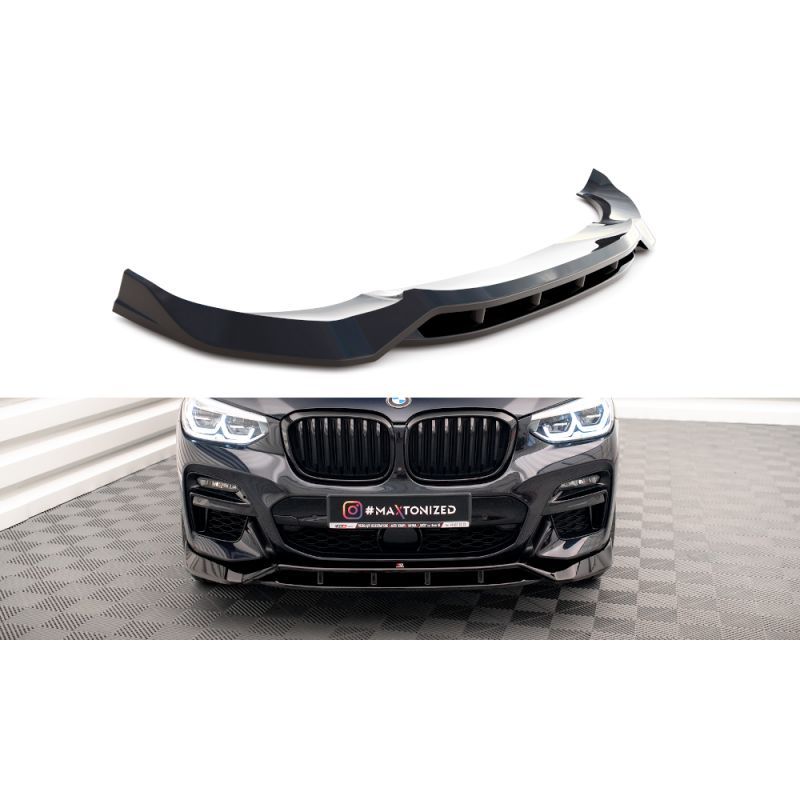 Maxton Lame Du Pare-Chocs Avant V.2 BMW X3 M40d / M40i / M-Pack G01 Gloss Black, BM-X3-01-M40-FD1G+FD1RG Tuning.fr