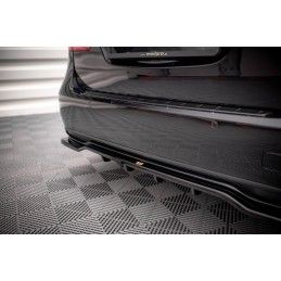 Maxton Central Arriere Splitter (avec une barre verticale) Mercedes-Benz B W246 Facelift Gloss Black, ME-B-246F-RD1G+RD2G Tuning