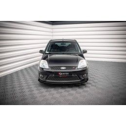 Maxton Street Pro Lame Du Pare-Chocs Avant V.1 + Flaps Ford Fiesta ST Mk6 Black-Red + Gloss Flaps, FOFI6STCNC-FD1BRB+FSF1G Tunin