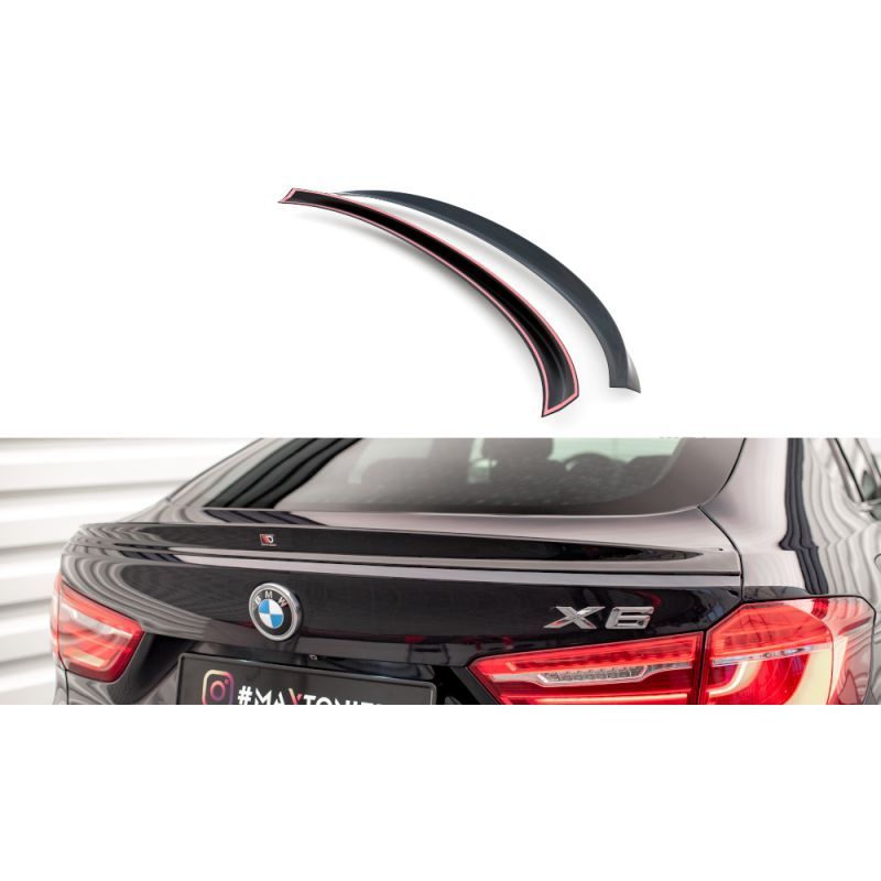 Maxton 3D Spoiler Cap V.2 BMW X6 M-Pack F16 Gloss Black, BM-X6-16-MPACK-CAP3G Tuning.fr