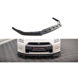 Maxton Lame Du Pare-Chocs Avant Nissan GTR R35 Facelift Gloss Black, NI-GTR-4F2-FD1G Tuning.fr