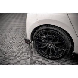 Maxton Central Arriere Splitter V.1 + Flaps Toyota Yaris Mk4 Gloss Black, TO-YA-4-RD1G+RSF Tuning.fr