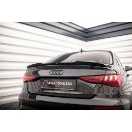 Maxton Spoiler Cap Audi A3 / A3 S-Line Sedan 8Y Gloss Black, AU-A3-8Y-SLINE-S-CAP1G Tuning.fr