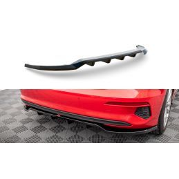 Maxton Central Arriere Splitter (avec une barre verticale) Audi A3 Sportback 8Y Gloss Black, AU-A3-8Y-RD1G+RD2G Tuning.fr