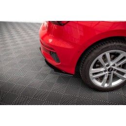 Maxton Street Pro Central Diffuseur Arriere Audi A3 Sportback 8Y Black-Red, AUA38YCNC-RS1B+BRBI Tuning.fr