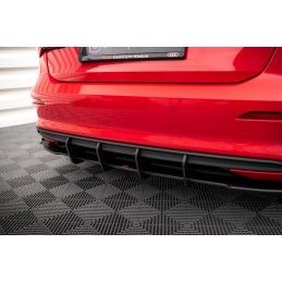 Maxton Street Pro Diffuseur Arrière Complet + Flaps Audi A3 Sportback 8Y Black-Red + Gloss Flaps, AUA38YCNC-RS1B+BRBI+RSF1G Tuni