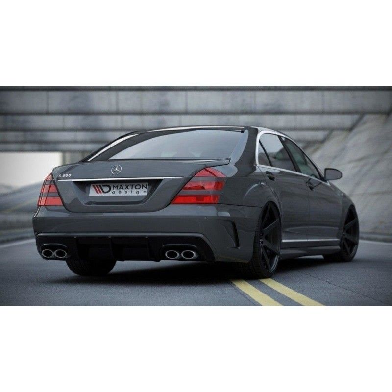 Maxton MERCEDES S W221 (look W205) PARE CHOCS ARRIÈRE + RAJOUT DU PARE-CHOCS ARRIERE Not primed, ME-S-221-W205-R1F Tuning.fr