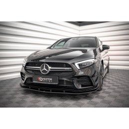 Maxton Street Pro Lame Du Pare-Chocs Avant Mercedes A35 AMG / AMG-Line Aero Pack W177 Black, MEA17735CNC-FD1B Tuning.fr