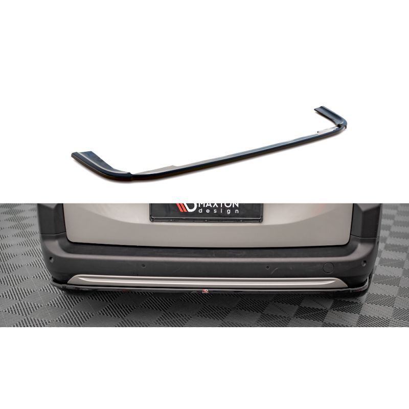 Maxton Central Arriere Splitter Citroen Berlingo Mk3 Carbon Look, CI-BE-3-RD1C Tuning.fr