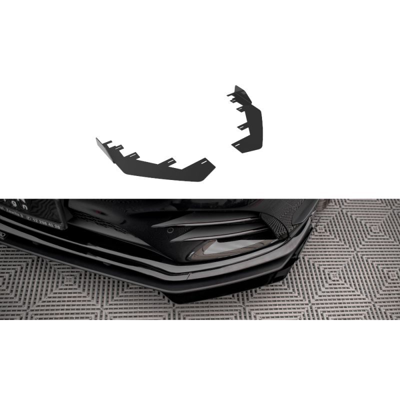 Maxton Front Flaps Mercedes A35 AMG / AMG-Line Aero Pack W177, MEA17735CNC-FSF1G Tuning.fr