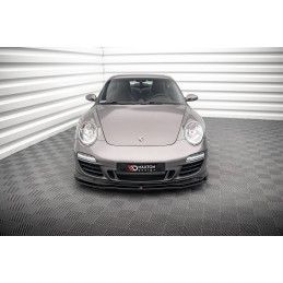 Maxton Lame Du Pare-Chocs Avant V.1 Porsche 911 Carrera GTS 997 Facelift Gloss Black, PO-911-997F-CA-GTS-FD1G+FD1RG Tuning.fr