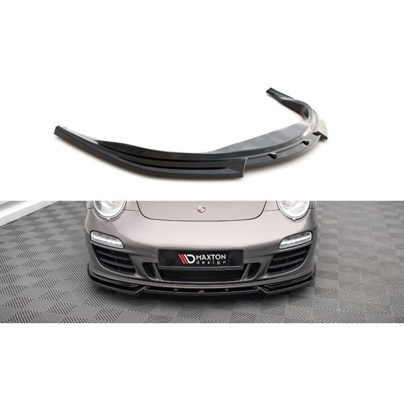 Maxton Lame Du Pare-Chocs Avant V.2 Porsche 911 Carrera GTS 997 Facelift Gloss Black, PO-911-997F-CA-GTS-FD2G Tuning.fr