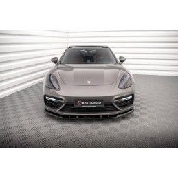 Maxton Lame Du Pare-Chocs Avant V.1 Porsche Panamera E-Hybrid 971 Gloss Black, PO-PA-971-H-FD1G Tuning.fr