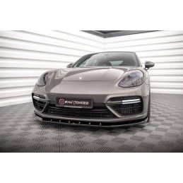 Maxton Lame Du Pare-Chocs Avant V.1 Porsche Panamera E-Hybrid 971 Gloss Black, PO-PA-971-H-FD1G Tuning.fr