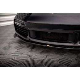 Maxton Lame Du Pare-Chocs Avant Porsche 911 Turbo S 992 Gloss Black, PO-911-992-TURBO-S-FD1G Tuning.fr