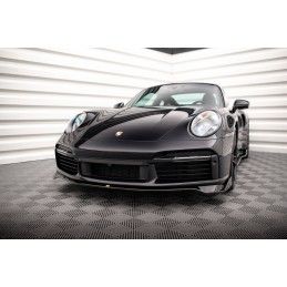 Maxton Lame Du Pare-Chocs Avant Porsche 911 Turbo S 992 Gloss Black, PO-911-992-TURBO-S-FD1G Tuning.fr