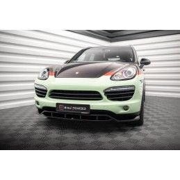 Maxton Lame Du Pare-Chocs Avant Porsche Cayenne Mk2 Gloss Black, PO-CAY-2-FD1G+FD1RG Tuning.fr