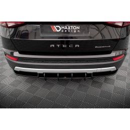 Maxton Street Pro Central Diffuseur Arriere Seat Ateca Mk1 Black-Red, SEAT1CNC-RS1B+BRBI Tuning.fr