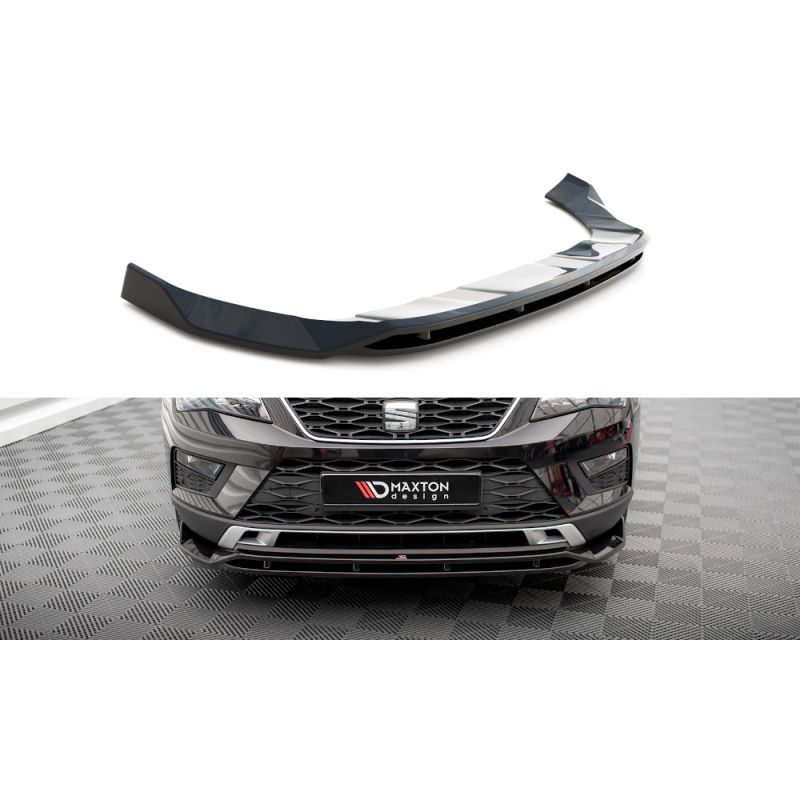 Maxton Lame Du Pare-Chocs Avant Seat Ateca Mk1 Gloss Black, SE-AT-1-FD1G+FD1RG Tuning.fr