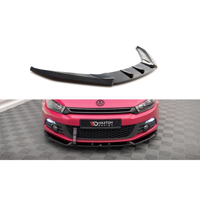 Maxton Lame Du Pare-Chocs Avant V.3 Volkswagen Scirocco Mk3 Gloss Black, VW-SC-3-FD3G Tuning.fr