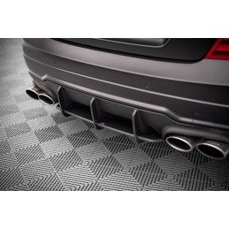 Maxton Street Pro Central Diffuseur Arriere Mercedes-Benz C Coupe AMG-Line C204 Black-Red, MEC204FAMGLINECCNC-RS1B+BRBI Tuning.f