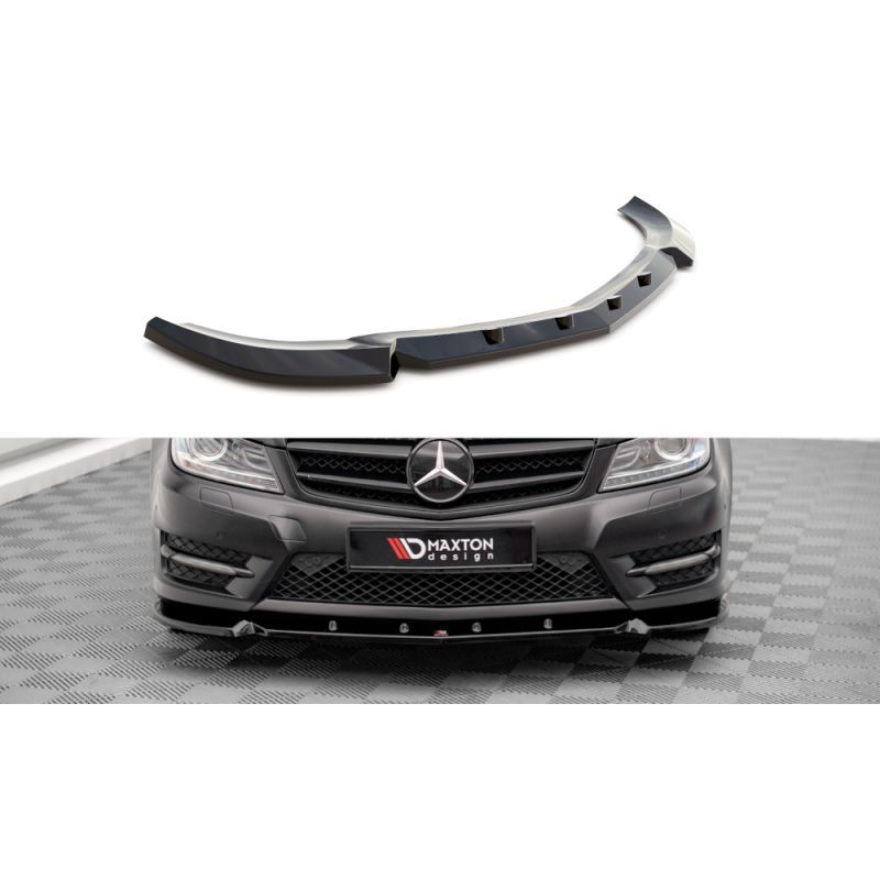 Maxton Lame Du Pare-Chocs Avant V.1 Mercedes-Benz C Coupe AMG-Line C204 Gloss Black, ME-C-204F-AMGLINE-C-FD1G Tuning.fr