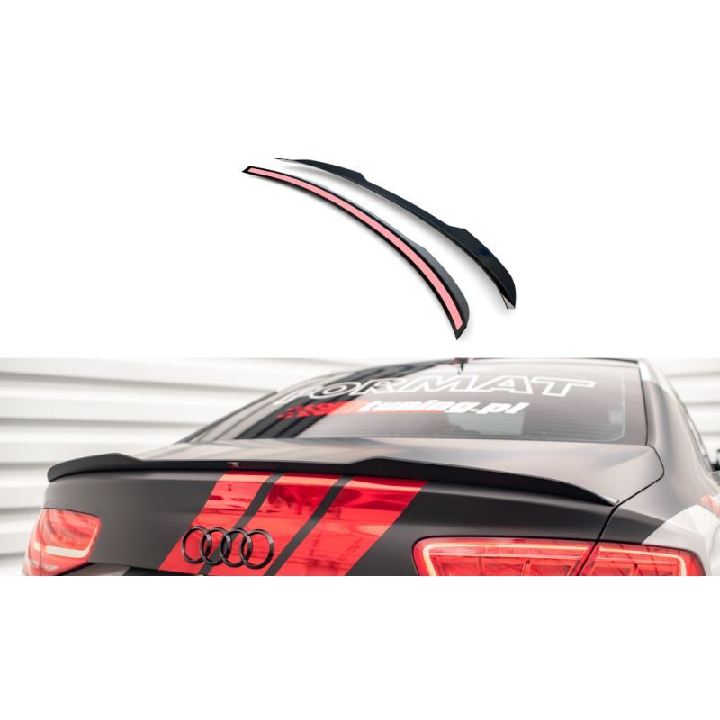 Maxton Spoiler Cap Audi S8 D4 Gloss Black, AU-A8-D4-SLINE-CAP1G Tuning.fr