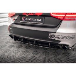 Maxton Street Pro Central Diffuseur Arriere Audi S8 D4 Black-Red, AUA8D4SLINECNC-RS1B+BRBI Tuning.fr