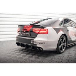 Maxton Street Pro Central Diffuseur Arriere Audi S8 D4 Black-Red, AUA8D4SLINECNC-RS1B+BRBI Tuning.fr