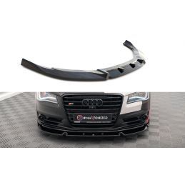 Maxton Lame Du Pare-Chocs Avant V.2 Audi S8 D4 Gloss Black, AU-A8-D4-SLINE-FD2G Tuning.fr