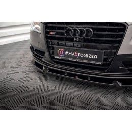 Maxton Lame Du Pare-Chocs Avant V.2 Audi S8 D4 Gloss Black, AU-A8-D4-SLINE-FD2G Tuning.fr