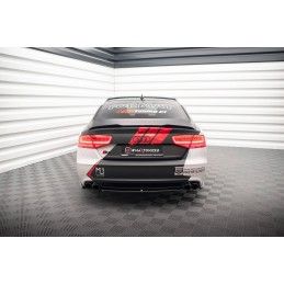 Maxton Central Arriere Splitter Audi S8 D4 Gloss Black, AU-A8-D4-SLINE-RD1G Tuning.fr