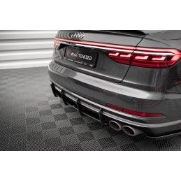 Maxton Street Pro Central Diffuseur Arriere Audi S8 D5 Black-Red, AUS8D5CNC-RS1B+BRBI Tuning.fr
