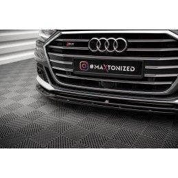 Maxton Lame Du Pare-Chocs Avant V.1 Audi S8 D5 Gloss Black, AU-S8-D5-FD1G+FD1RG Tuning.fr