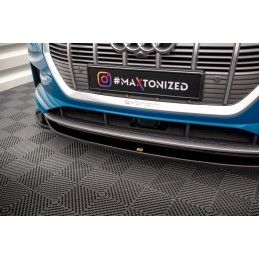 Maxton Lame Du Pare-Chocs Avant V.1 Audi e-tron Gloss Black, AU-ETRON-1-FD1G Tuning.fr