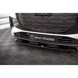 Maxton Lame Du Pare-Chocs Avant V.1 Audi Q4 e-tron Sportback Mk1 Gloss Black, AU-Q4-ETRON-1-SB-FD1G Tuning.fr