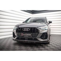 Maxton Lame Du Pare-Chocs Avant V.2 Audi Q3 S-Line F3 Gloss Black, AU-Q3-2-SLINE-FD2G+FD2RG Tuning.fr