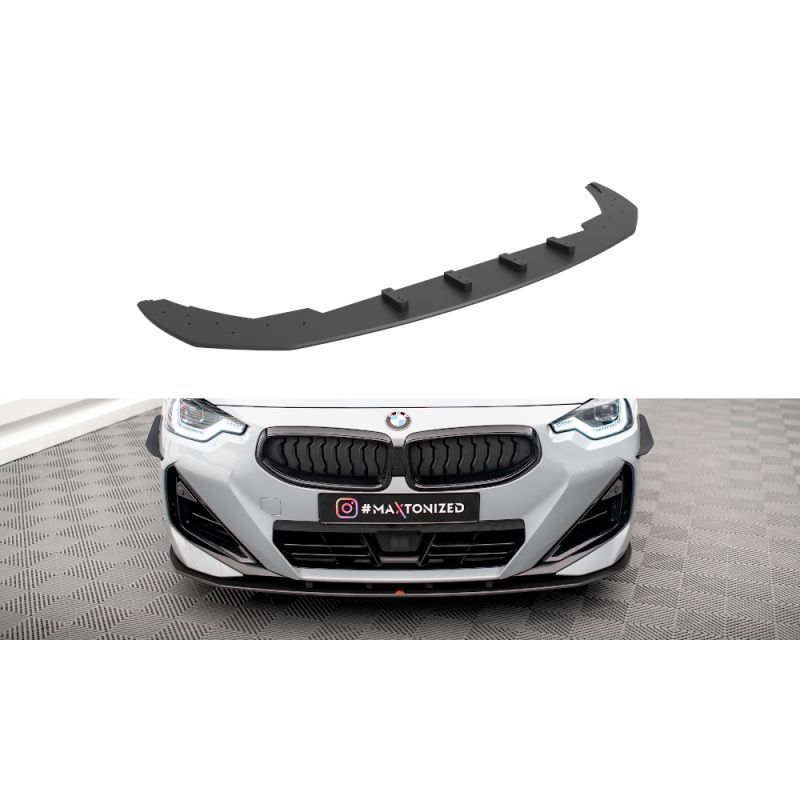 Maxton Street Pro Lame Du Pare-Chocs Avant BMW 2 Coupe M-Pack / M240i G42 Black-Red, BM242MPACKCNC-FD1BRB Tuning.fr