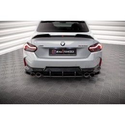 Maxton Street Pro Central Diffuseur Arriere BMW 2 Coupe M240i G42 Black-Red, BM242MCNC-RS1B+BRBI Tuning.fr