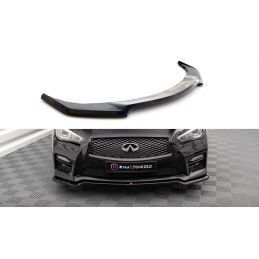 Maxton Lame Du Pare-Chocs Avant V.1 Infiniti Q50 S Mk1 Gloss Black, IN-Q50S-1-FD1G Tuning.fr