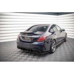 Maxton Lames De Pare-Chocs Arrière Latérales Mercedes-AMG C 43 Sedan W205 Facelift Gloss Black, ME-C-205-AMG-RSD2G Tuning.fr