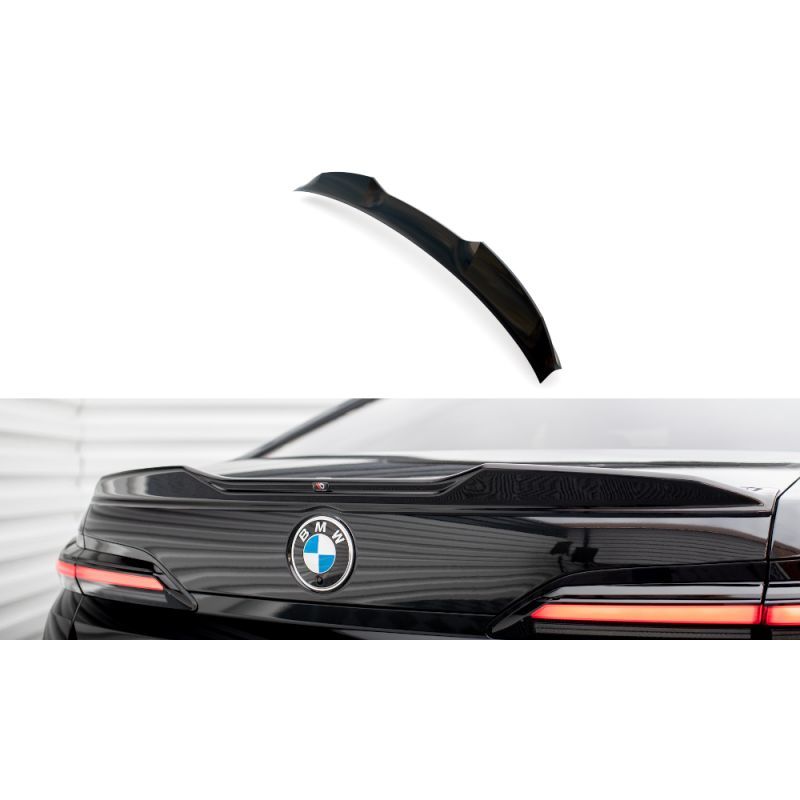 Maxton Spoiler Cap 3D BMW 7 M-Pack / M760e G70 Gloss Black, BM-7-G70-MPACK-CAP1G Tuning.fr