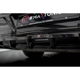 Maxton Central Arriere Splitter (avec une barre verticale) BMW 7 M-Pack G70 Gloss Black, BM-7-G70-MPACK-RD1G+RD2G Tuning.fr