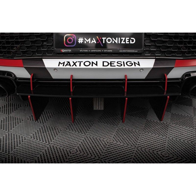 Maxton Street Pro Central Diffuseur Arriere Audi R8 Mk2 Facelift, AUR82FCNC-RS1B Tuning.fr