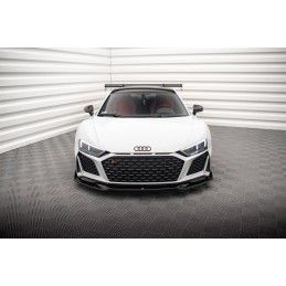 Maxton Lame Du Pare-Chocs Avant V.3 + Ailerons Audi R8 Mk2 Facelift Gloss Black, AU-R8-2F-FD4G+FD4RG+FSF Tuning.fr